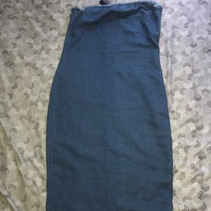 Fashionnova denim midi dress